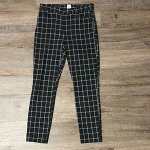 GAP Black and White Plaid Skinny Ankle Pants Sz 4